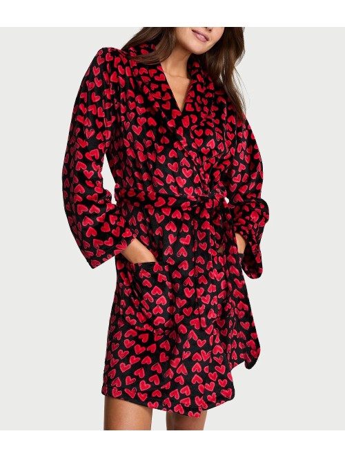 Плюшевый халат Short Cozy Robe Heart Lipstick