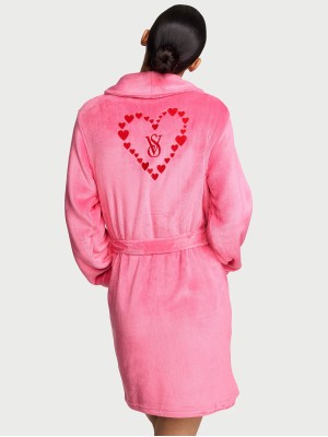 Плюшевий халат Short Cozy Robe Angel pink Hearts