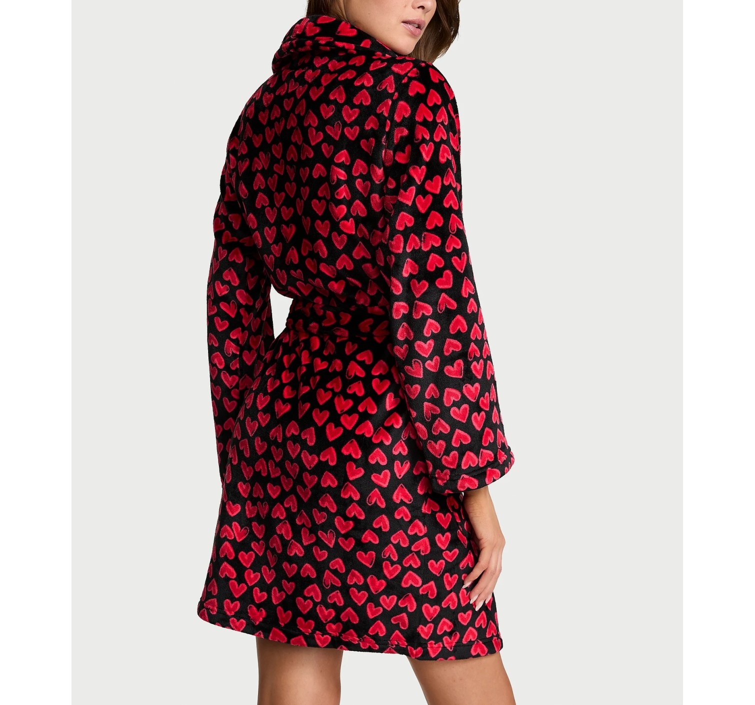Плюшевый халат Short Cozy Robe Heart Lipstick
