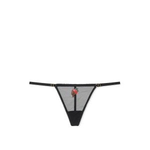 Трусики Mesh V-string Panty Strawberry Black