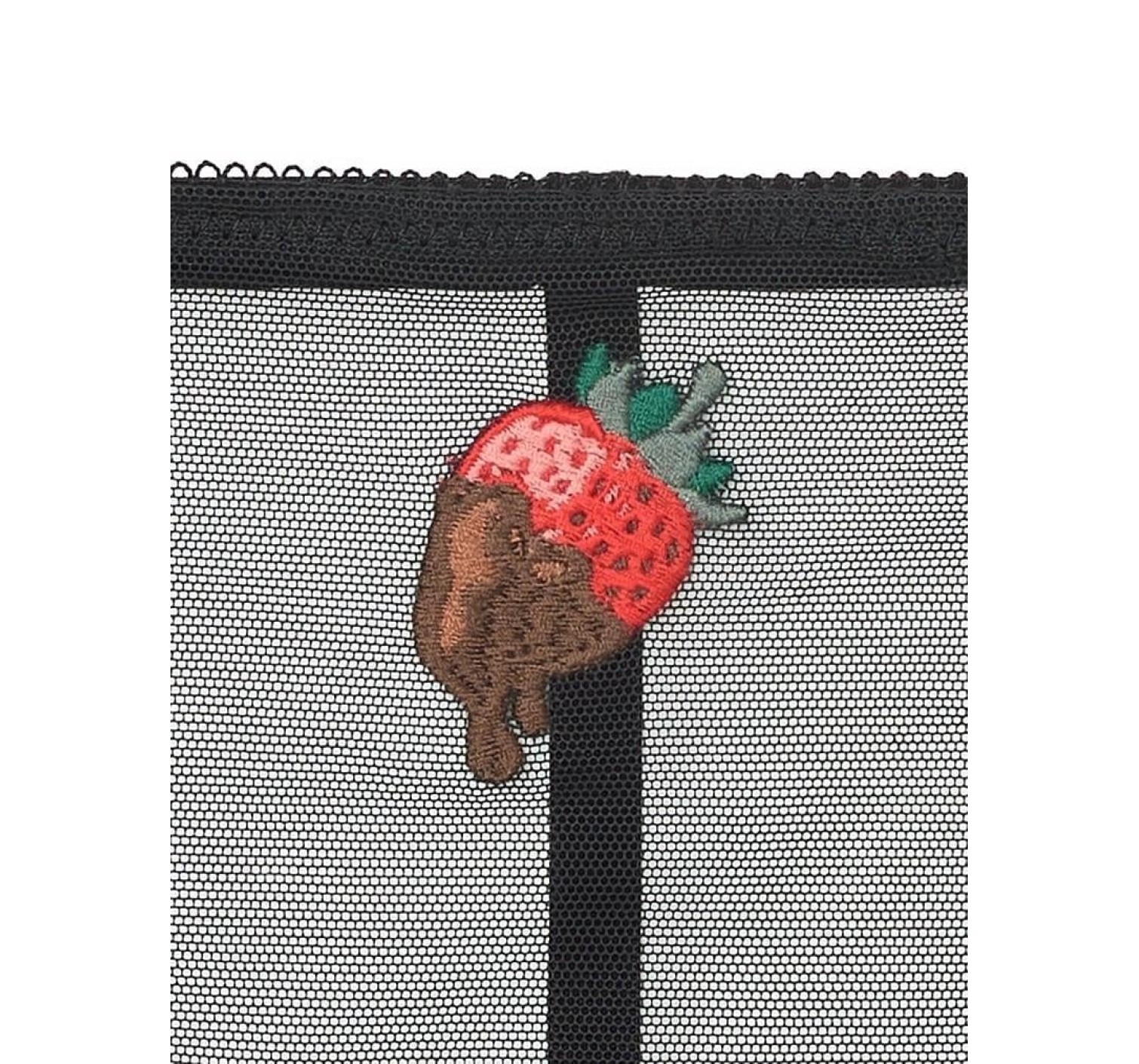 Трусики Mesh V-string Panty Strawberry Black