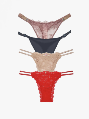 Набір трусиків Shine Strap Thong Brazilian Set