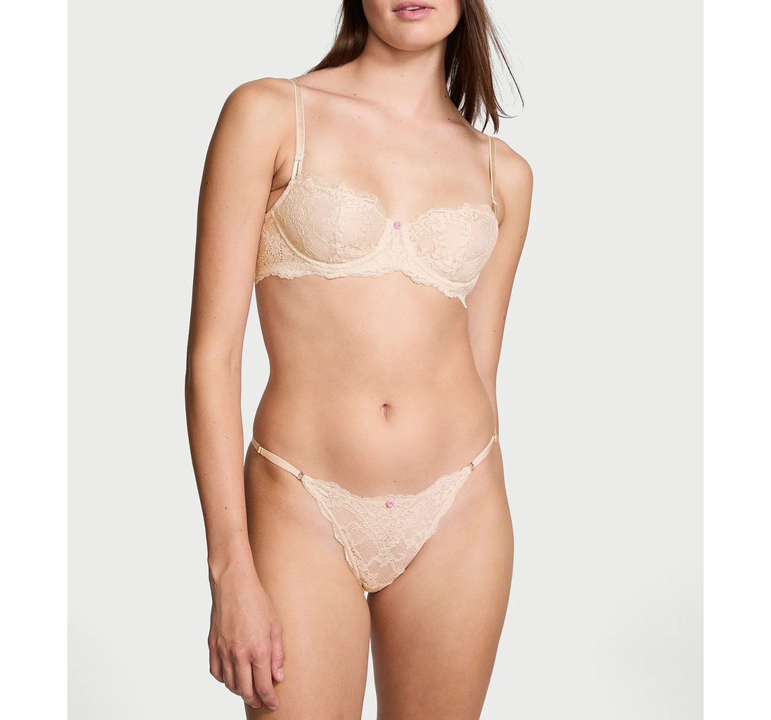 Трусики Lace String Bikini Panty marzipan