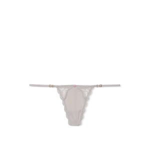 Трусики Lace Trim String Knickers Grey
