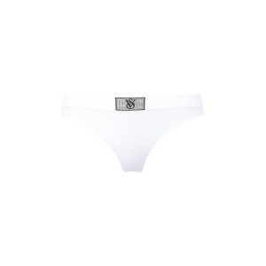 Трусики Logo Cotton Shine Patch Thong White