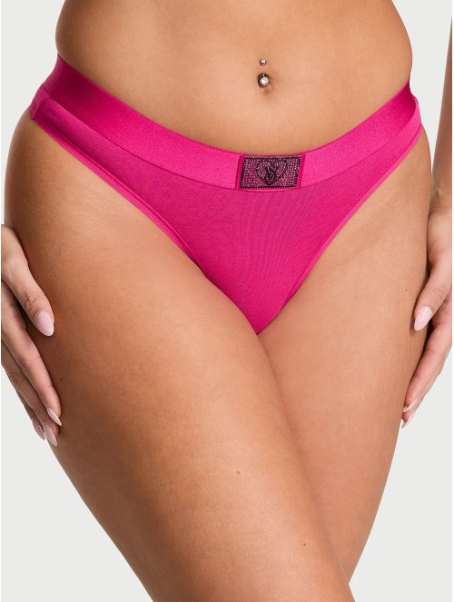 Трусики Cotton Shine Patch Thong Pop Pink