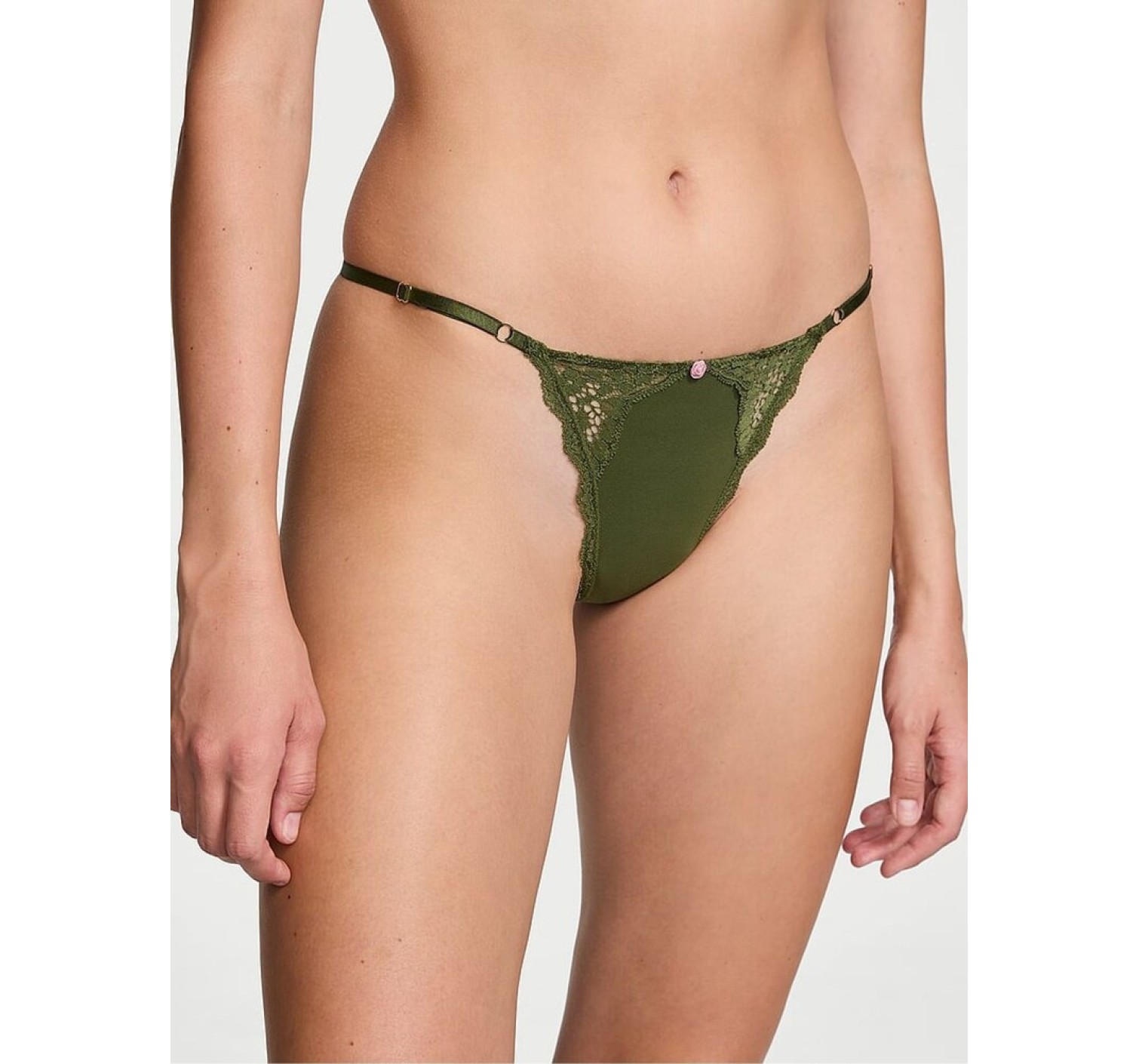 Трусики Lace Trim String Knickers Green
