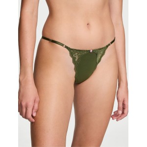 Трусики Lace Trim String Knickers Green