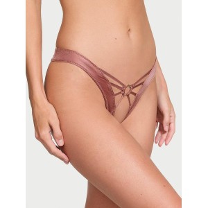 Трусики Strappy Crotchless Thong Knickers Rose
