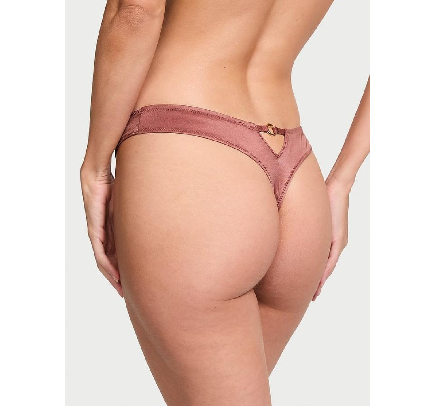 Трусики Strappy Crotchless Thong Knickers Rose