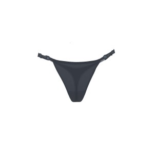 Трусики Dark Twilight Blue Thong Floral Shine Strap
