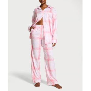Піжама Modal-Cotton Long PJ Set Pink Plaid