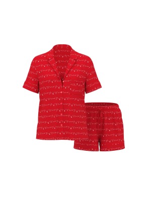 Піжама Modal Short Pajama Set Lipstick Petal