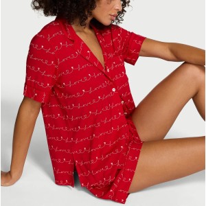 Піжама Modal Short Pajama Set Lipstick Petal