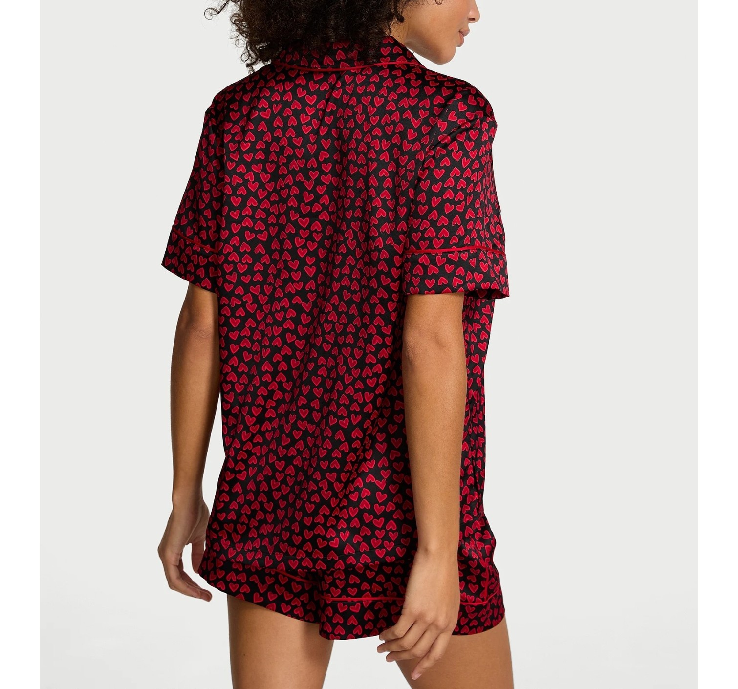 Піжама Signature Satin Short Pajama Set Red hearts