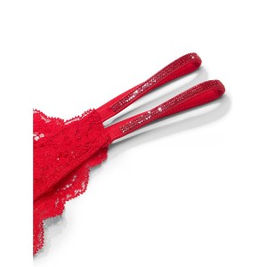 Трусики Dream Angels Twinkle Strap Lace Brazilian Panty Bright Vermillion