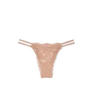 Трусики Dream Angels Twinkle Strap Lace Brazilian Panty Praline