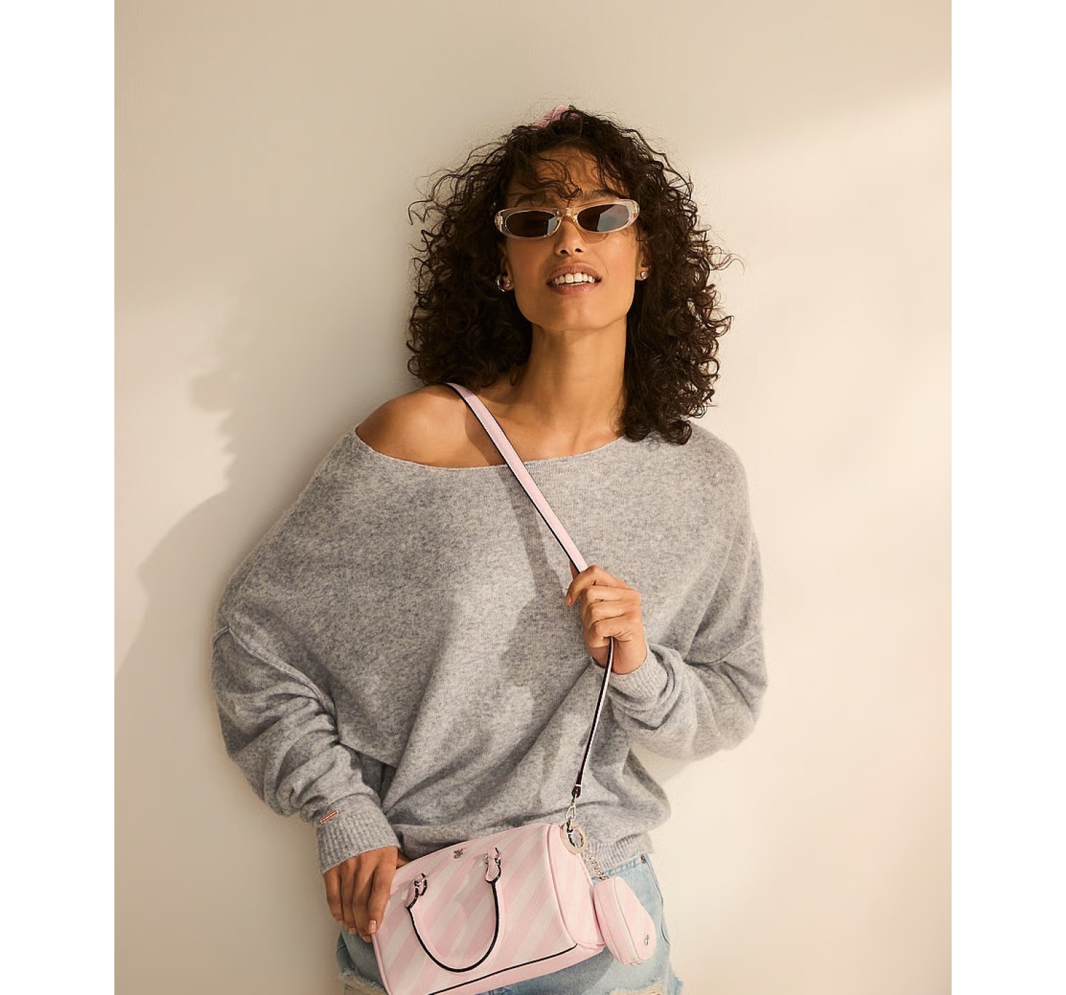Сумка Heritage Stripe Pink Mini Crossbody Bag