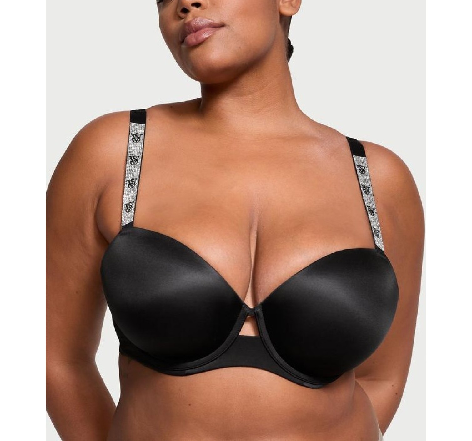Бюст Lightly Lined shine strap black lace bra