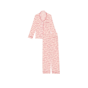 Пижама Modal Soft Long Pajama Set Pink Logo