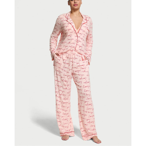 Пижама Modal Soft Long Pajama Set Pink Logo