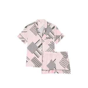 Піжама Glazed Satin Short Pajama Set Pink Frosting