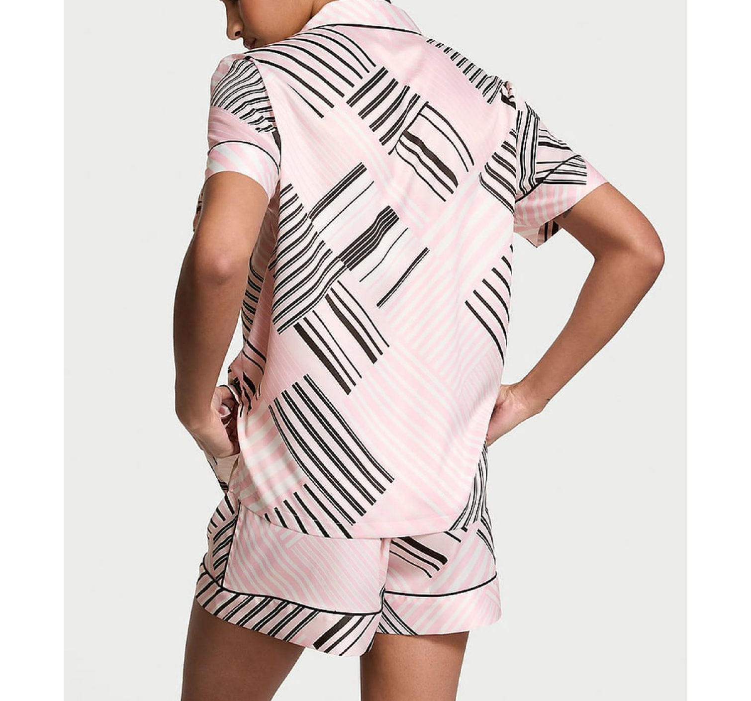 Піжама Glazed Satin Short Pajama Set Pink Frosting