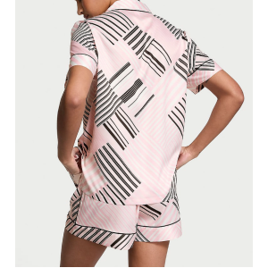 Піжама Glazed Satin Short Pajama Set Pink Frosting
