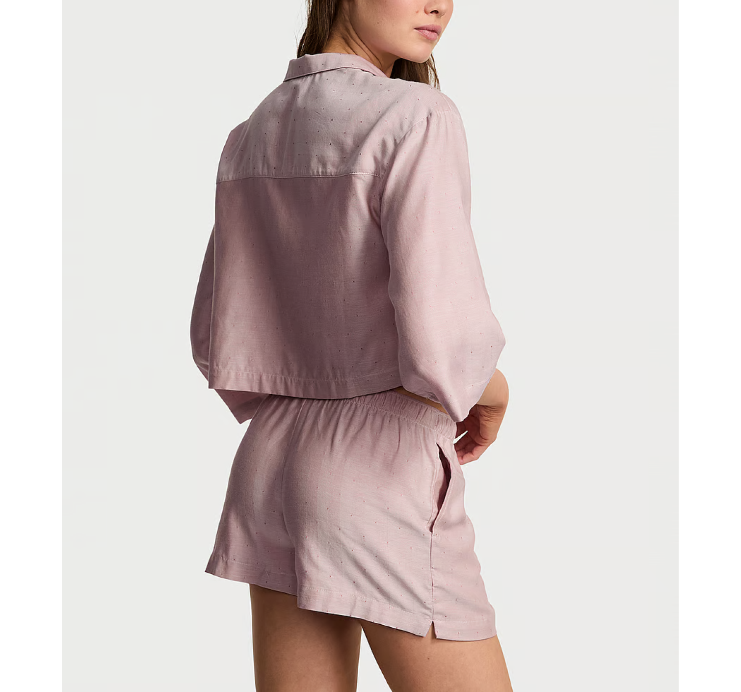 Пижама Modal-Cotton 3/4-Sleeve Flyaway Shirt & Short Pajama Set