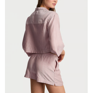 Пижама Modal-Cotton 3/4-Sleeve Flyaway Shirt & Short Pajama Set