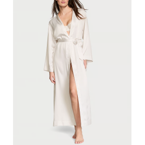 Халат Satin Long Robe Coconut White Bride