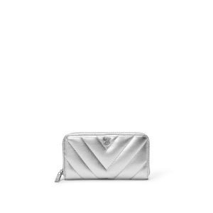 Гаманець Large Wallet with Zip Silver
