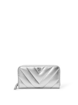 Гаманець Large Wallet with Zip Silver