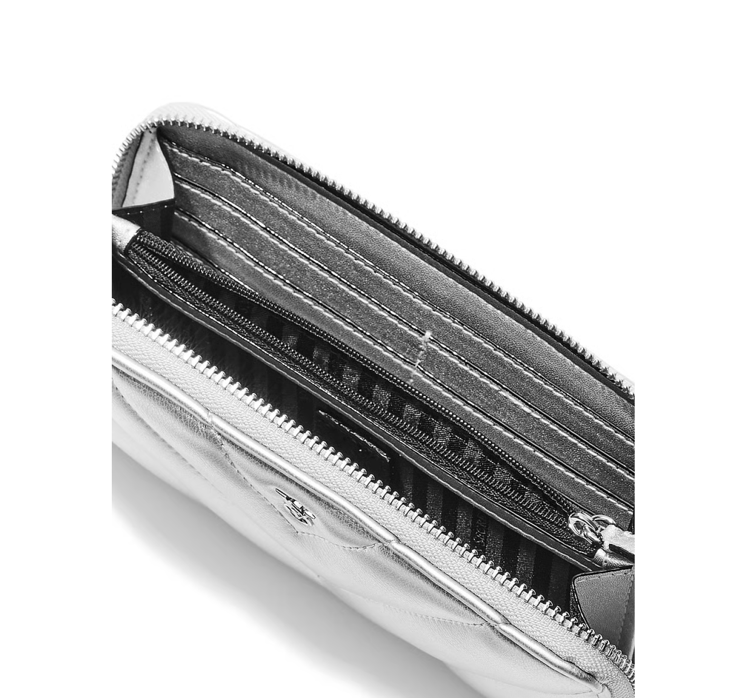 Гаманець Large Wallet with Zip Silver