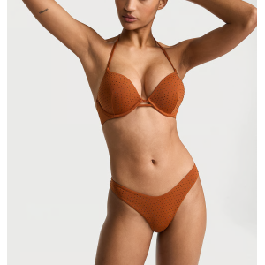 Купальник Essential Bombshell Add-2-Cups Diamanté Push-Up Bikini Top Set Apple Cinnamon