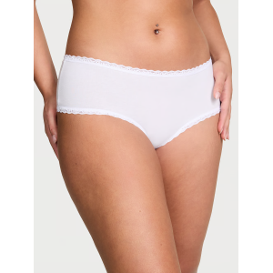 Трусики Cotton Lace-Waist Cheeky Panty White