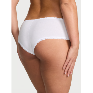 Трусики Cotton Lace-Waist Cheeky Panty White