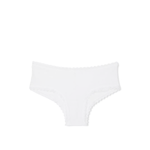 Трусики Cotton Lace-Waist Cheeky Panty White
