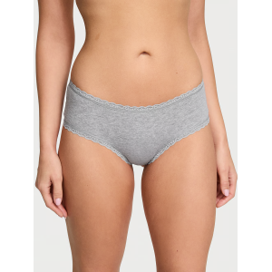 Трусики Cotton Lace-Waist Cheeky Panty Grey