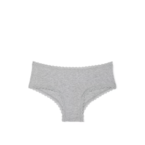Трусики Cotton Lace-Waist Cheeky Panty Grey