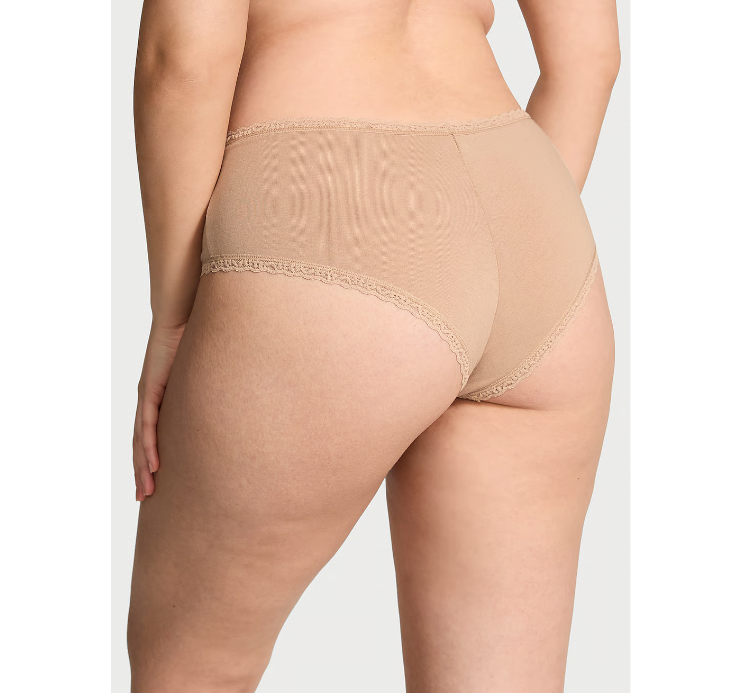 Трусики Cotton Lace-Waist Cheeky Panty Praline