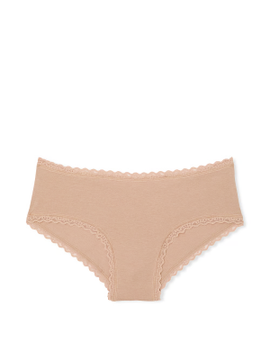 Трусики Cotton Lace-Waist Cheeky Panty Praline