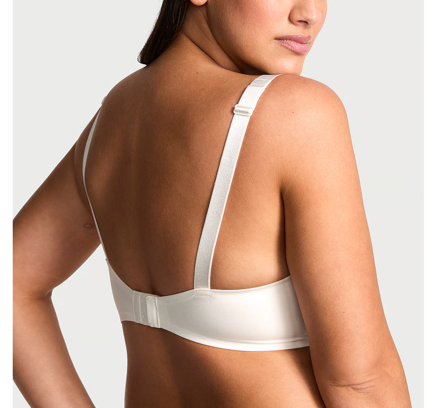 Комплект белья Scattered Shine Strap Lightly Lined Low-Cut Demi Bra Set Coconut White