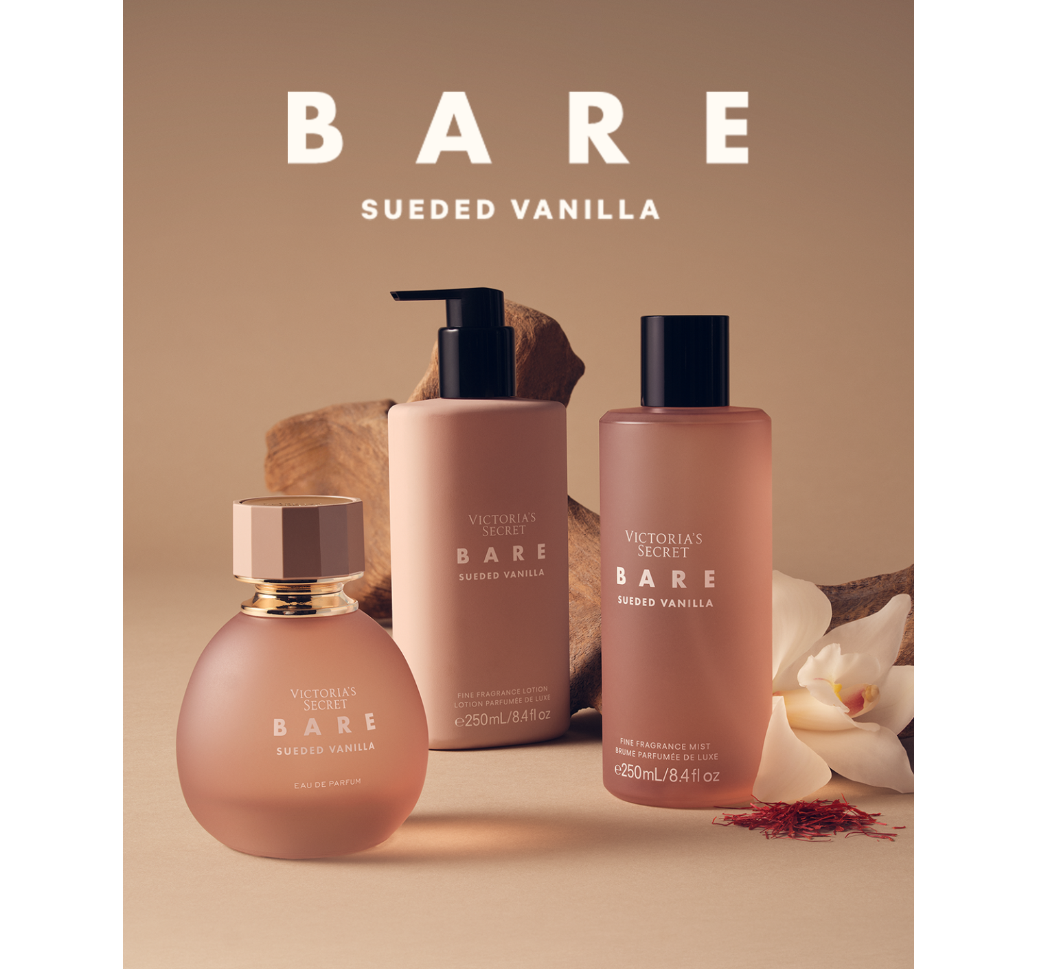 Лімітований подарунковий набір з косметичкою BARE Sueded Vanilla Gift Set