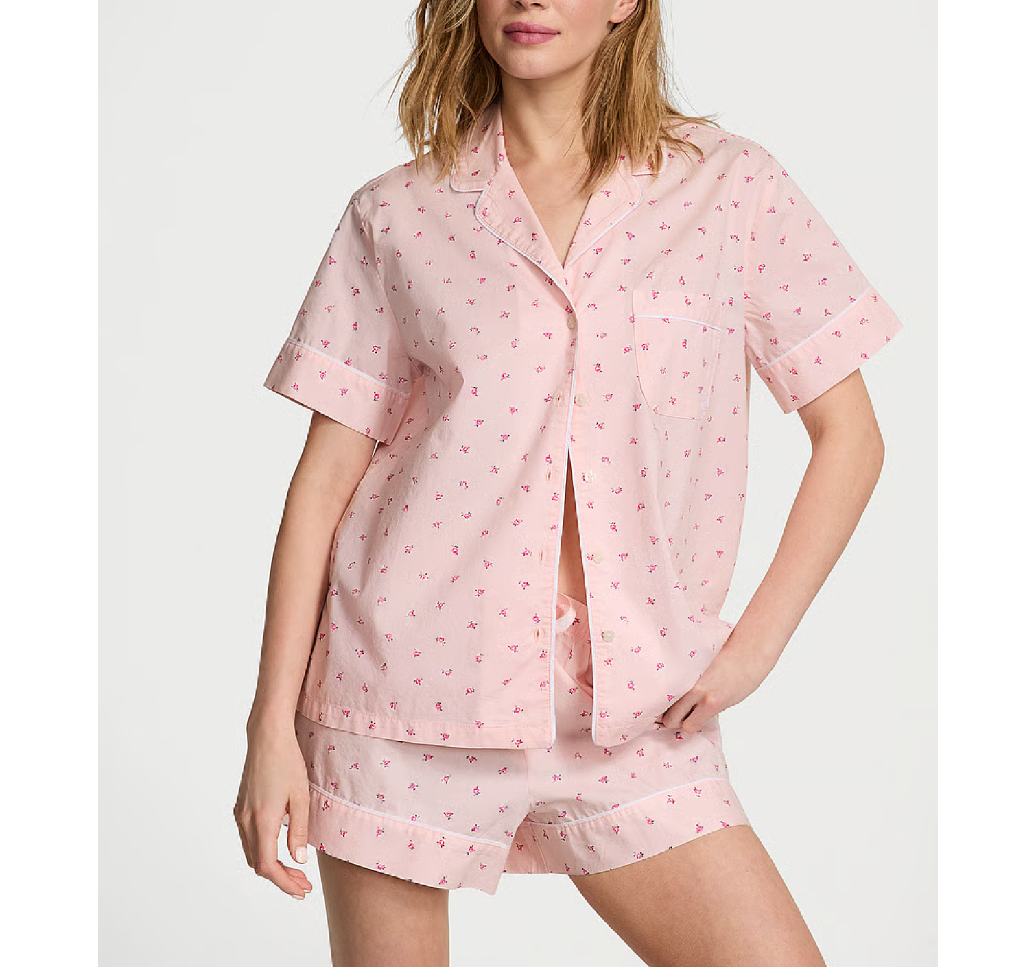 Піжама Heritage Cotton Short Pajama Set Pink