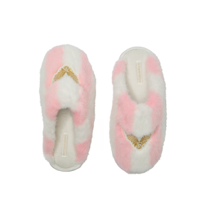 Домашні капці Luxe Plush Closed-Toe Slippers Heritage Stripe