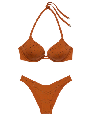 Купальник Essential Bombshell Add-2-Cups Diamanté Push-Up Bikini Top Set
