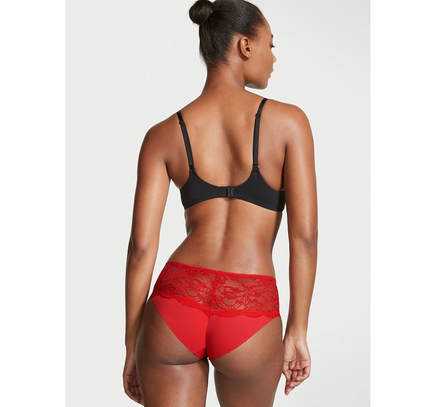 Трусики Victoria's Secret хіпгаґери No Show Hiphugger Panty Red Lace