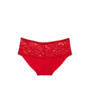 Трусики Victoria's Secret хіпгаґери No Show Hiphugger Panty Red Lace