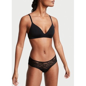 Трусики Victoria’s Secret хипгаггеры No Show Hiphugger Panty Black Lace